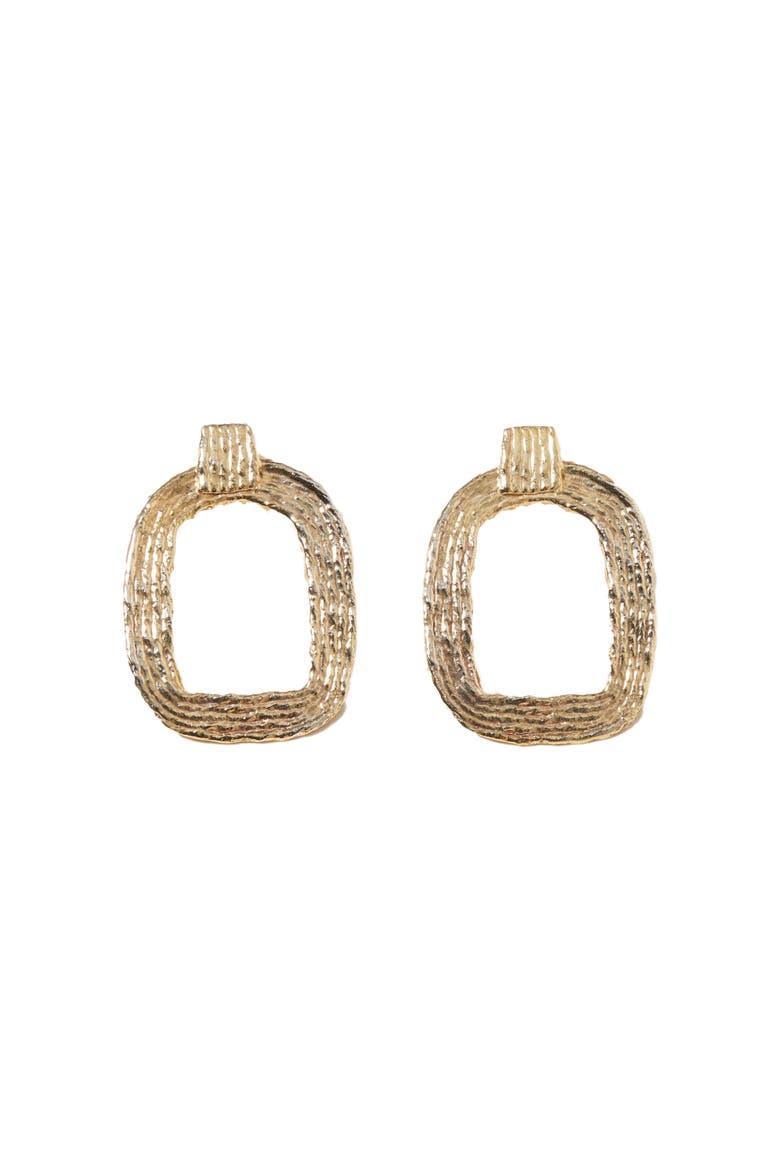 Eva Hoop Earrings - 14K Gold Plate, Main, color, Gold