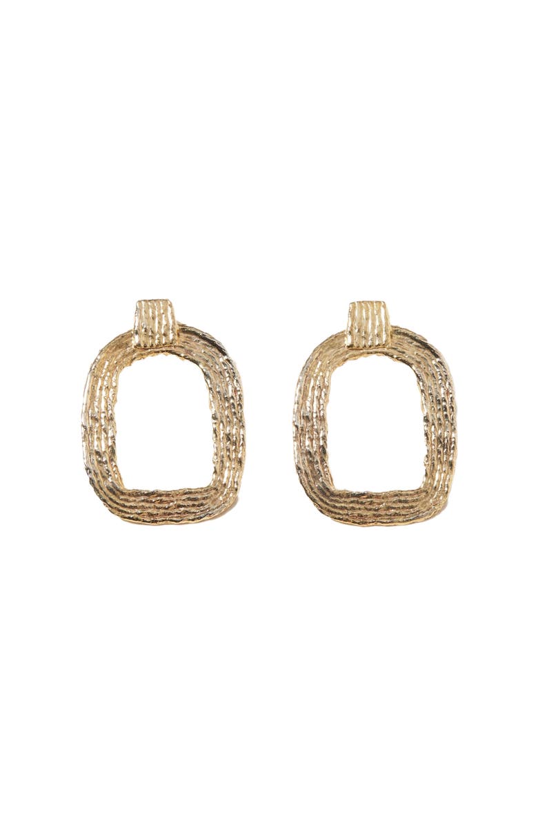COG Eva Hoop Earrings - 14K Gold Plate, Main, color, Gold
