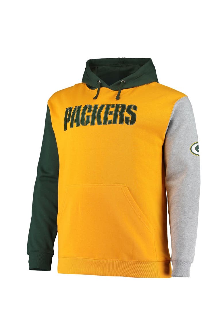 Men's Green/Gold Green Bay Packers Big & Tall Pullover Hoodie, Alternate, color, Green