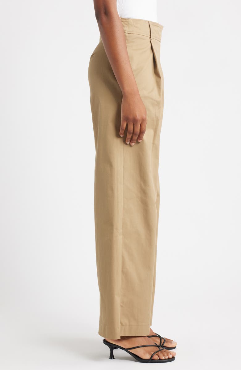 Topshop Stretch Cotton Chinos, Alternate, color, Beige