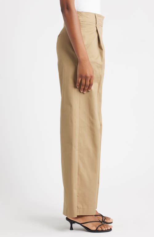 Topshop Stretch Cotton Chinos In Sand