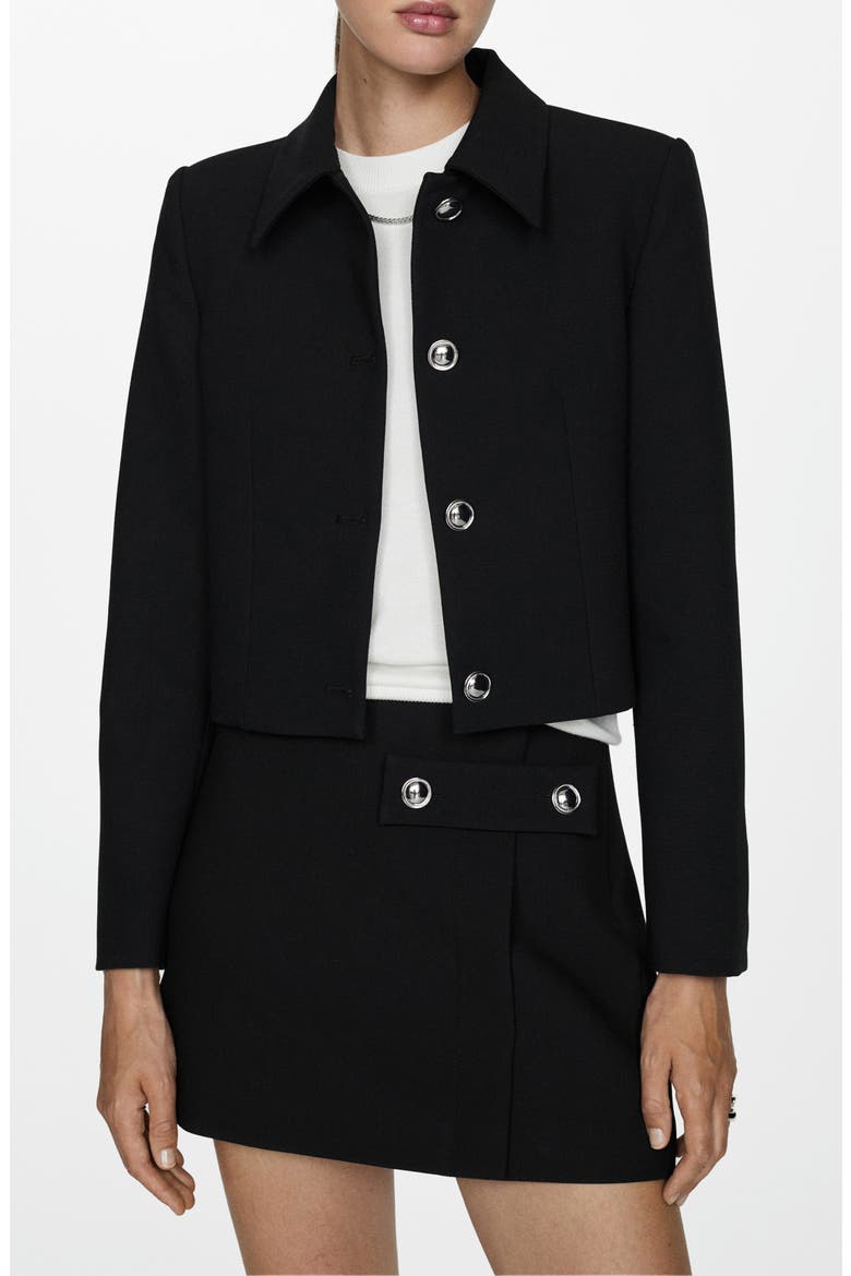 Crop Jacket, Main, color, BLACK