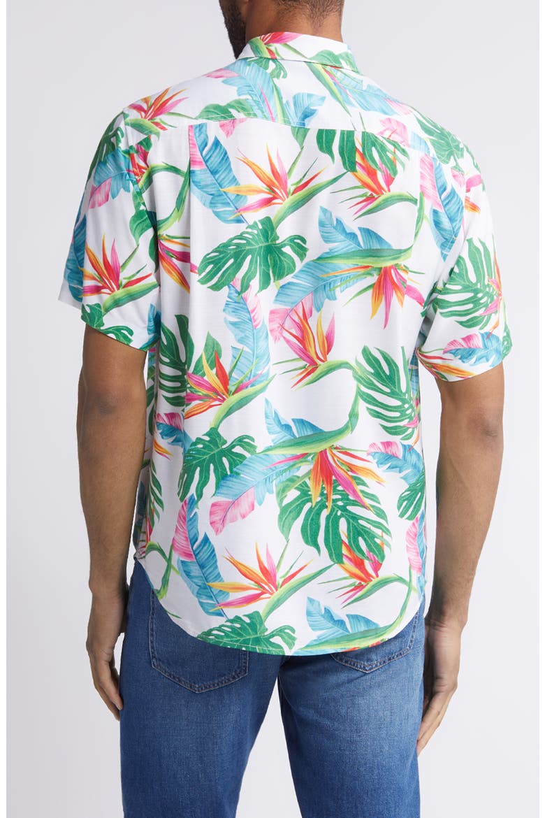 Veracruz Cay Tropic Toss Short Sleeve Button-Up Shirt, Alternate, color, WHITE
