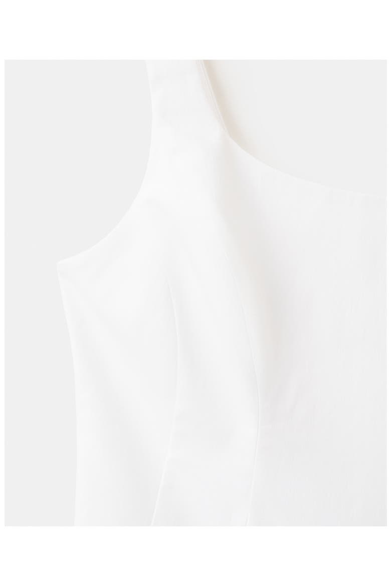 Starring Hailey Bieber Cutout Back Detail Cotton Blend Dress, Alternate, color, WHITE