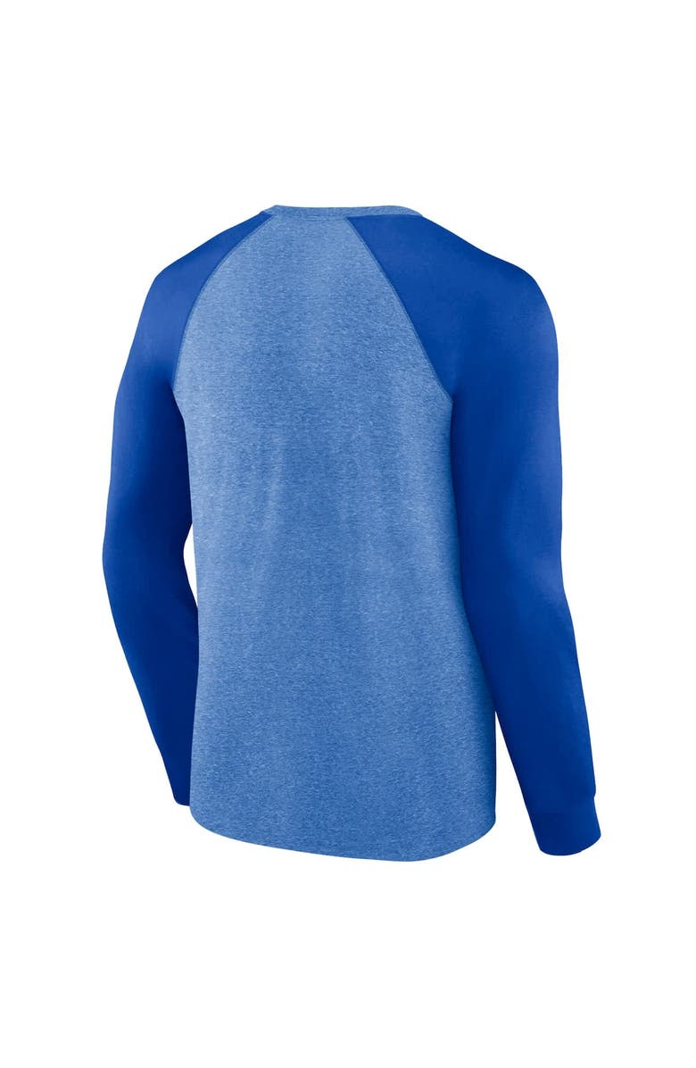 FANATICS Men's Fanatics Heather Royal Los Angeles Rams Arc Away Tri-Blend Raglan Long Sleeve T-Shirt, Alternate, color, Heather Royal