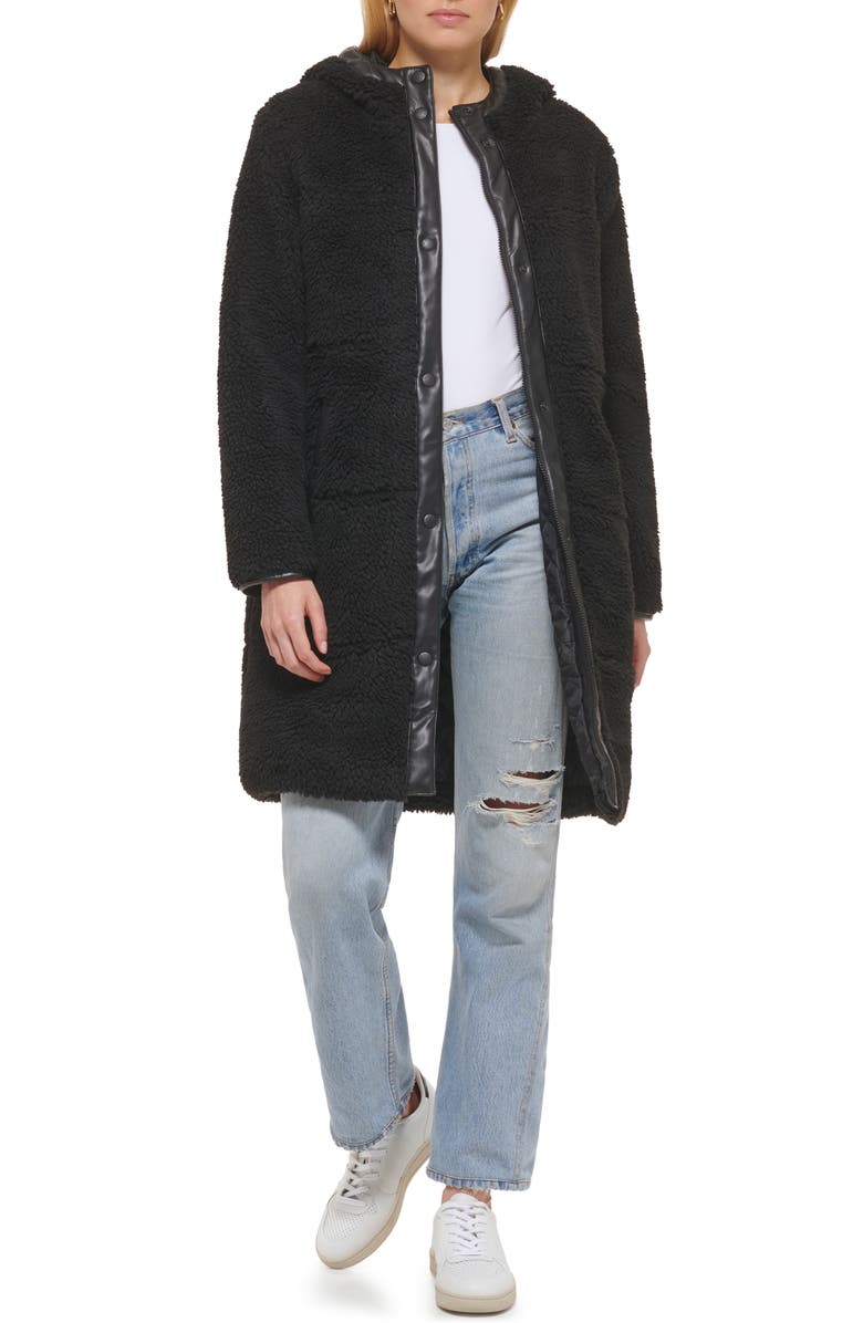 Levi's<sup>®</sup> Faux Shearling Quilted Parka, Main, color, 