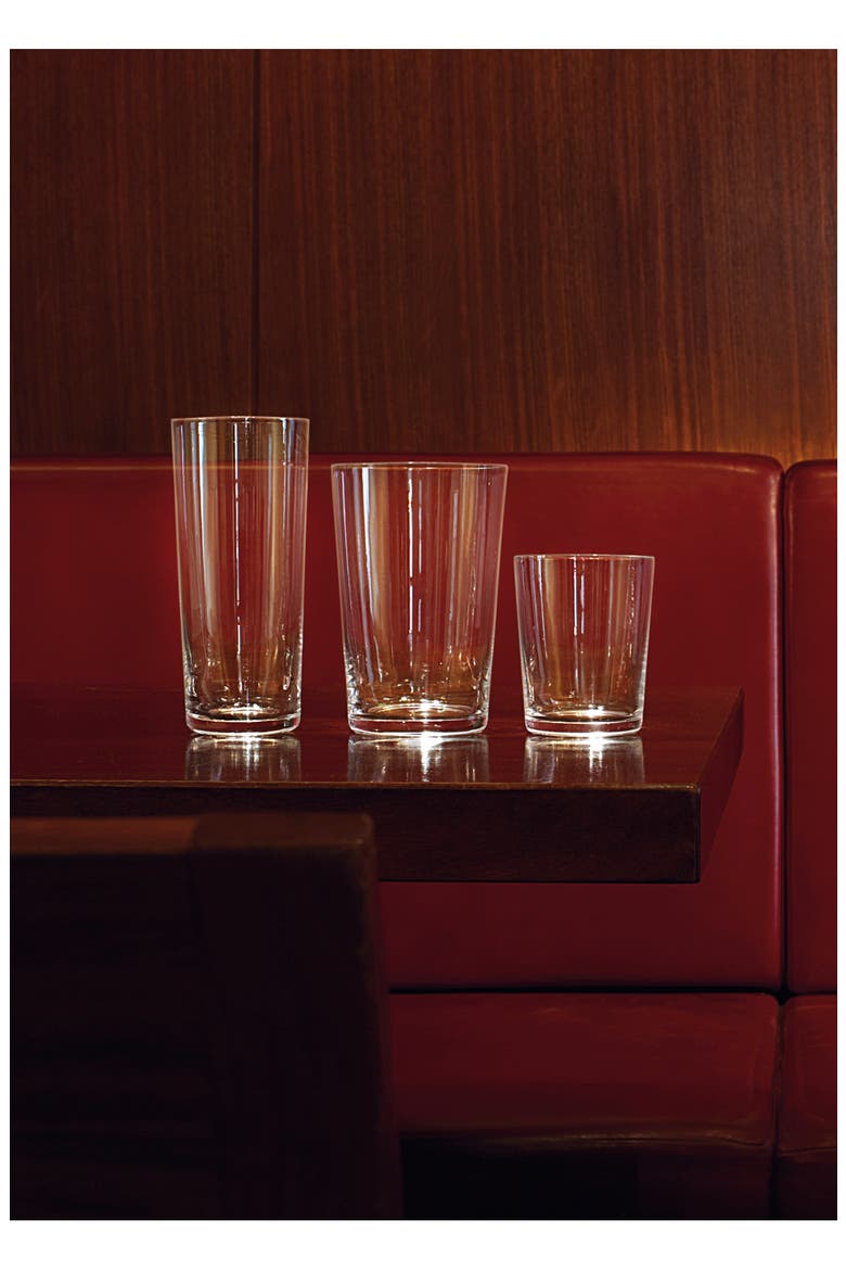 Basic Bar Set of 6 Water Glasses, Alternate, color, CLEAR