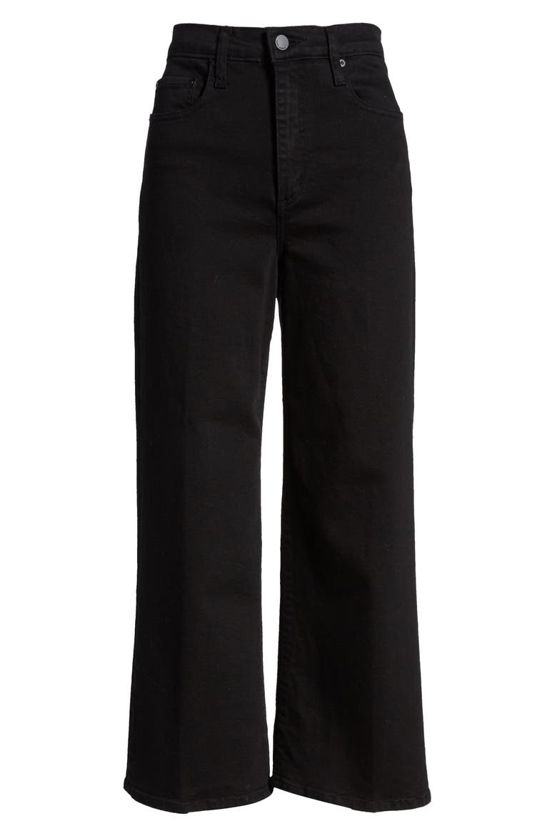 Milla Crop Wide Leg Jeans, Alternate, color, PURE BLACK