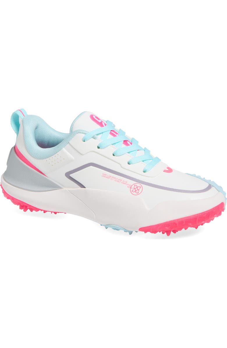 G/FORE G/18 Golf Shoe, Main, color, Snow / Knockout Pink