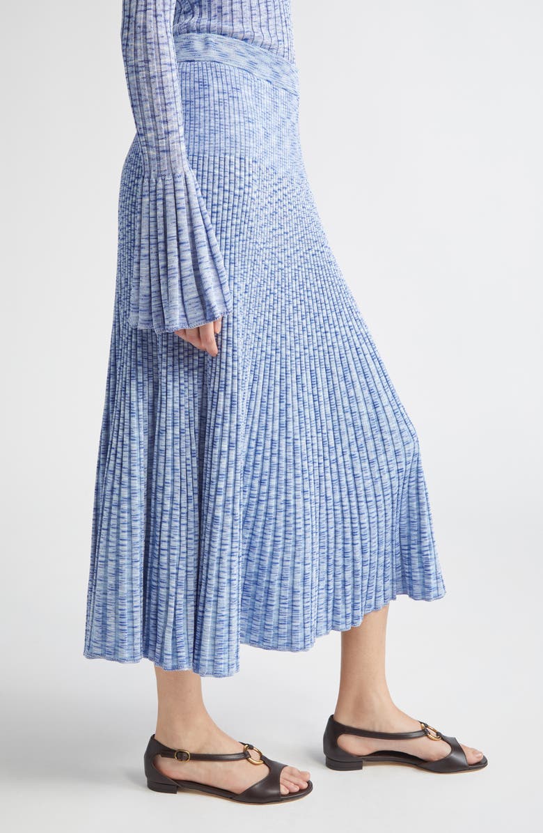 Zimmermann Mouline Rib Midi Sweater Skirt, Alternate, color, Blue Multi