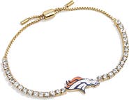 BaubleBar Gold Denver Broncos Pull-Tie Tennis Bracelet
