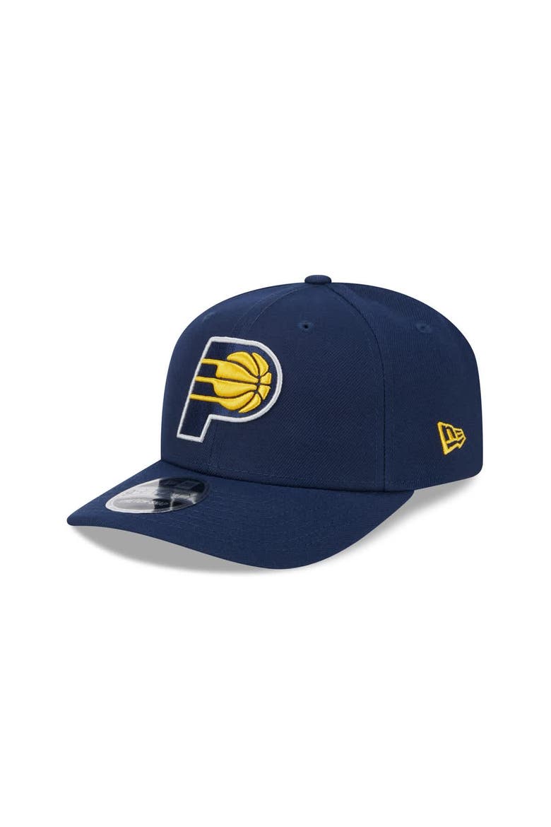Men's New Era Navy Indiana Pacers Core Logo 9SEVENTY Stretch-Snap Hat, Main, color, Navy