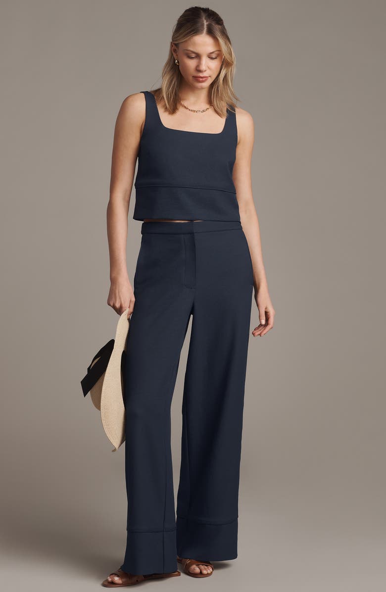 Rhone Horizon Crop Tank, Alternate, color, Navy Blue