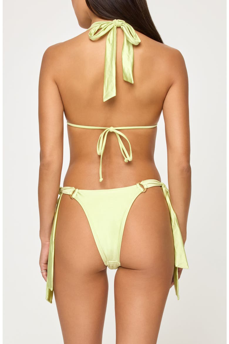 Kiki Tanga Side Tie Bikini Bottoms, Alternate, color, HONEYDEW
