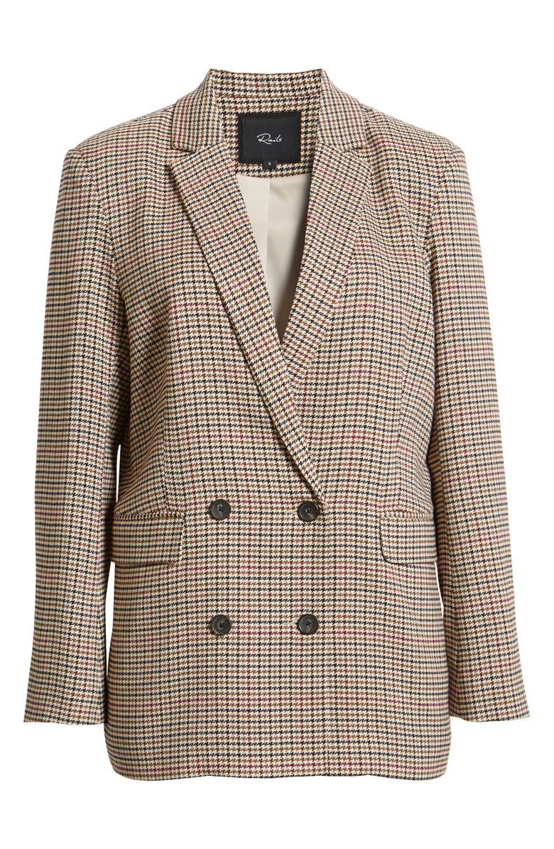 Rails Jac Houndstooth Double Breasted Stretch Twill Blazer, Alternate, color, 