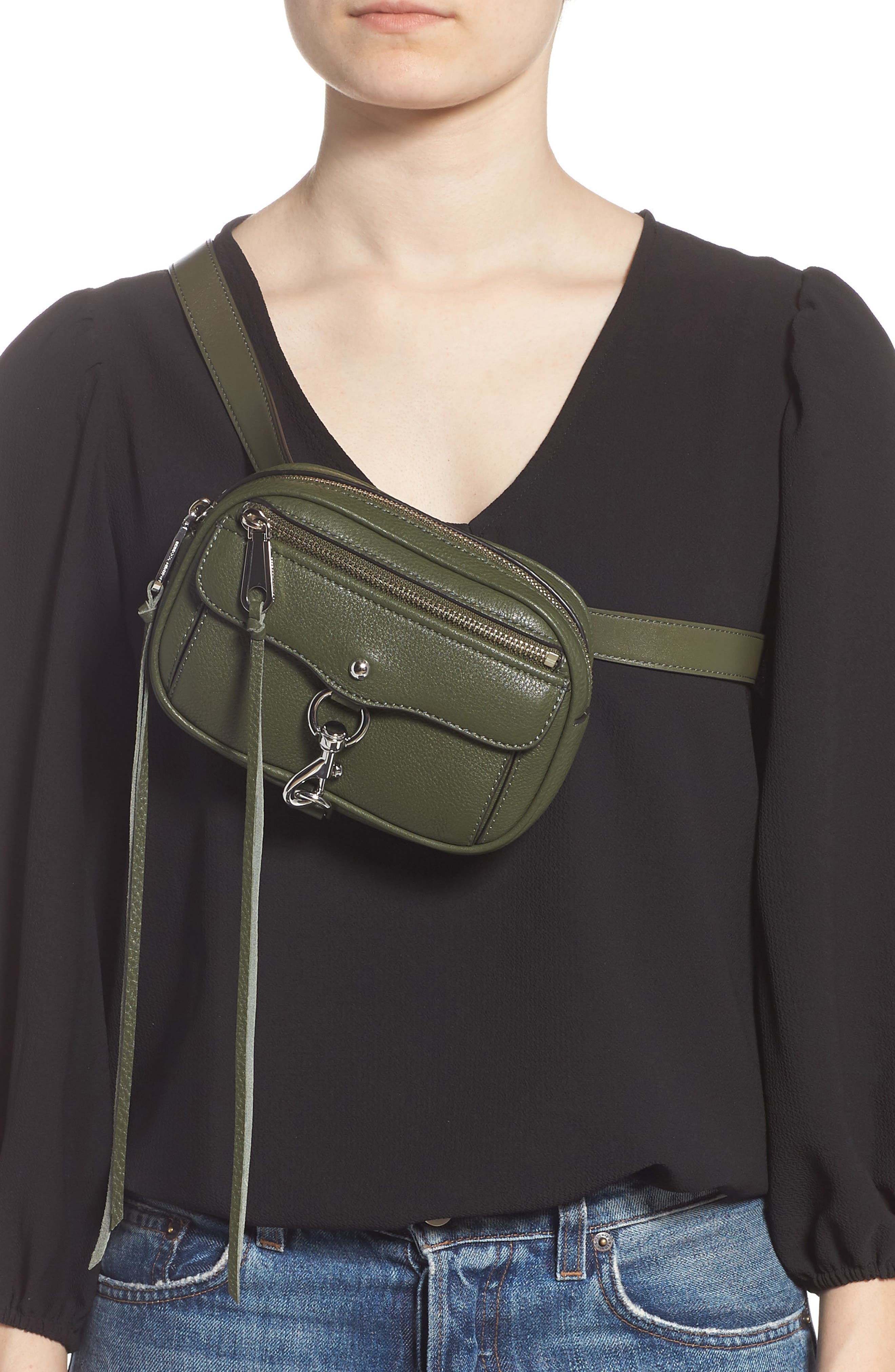 Blythe Leather Belt Bag, Alternate, color, HUNTER