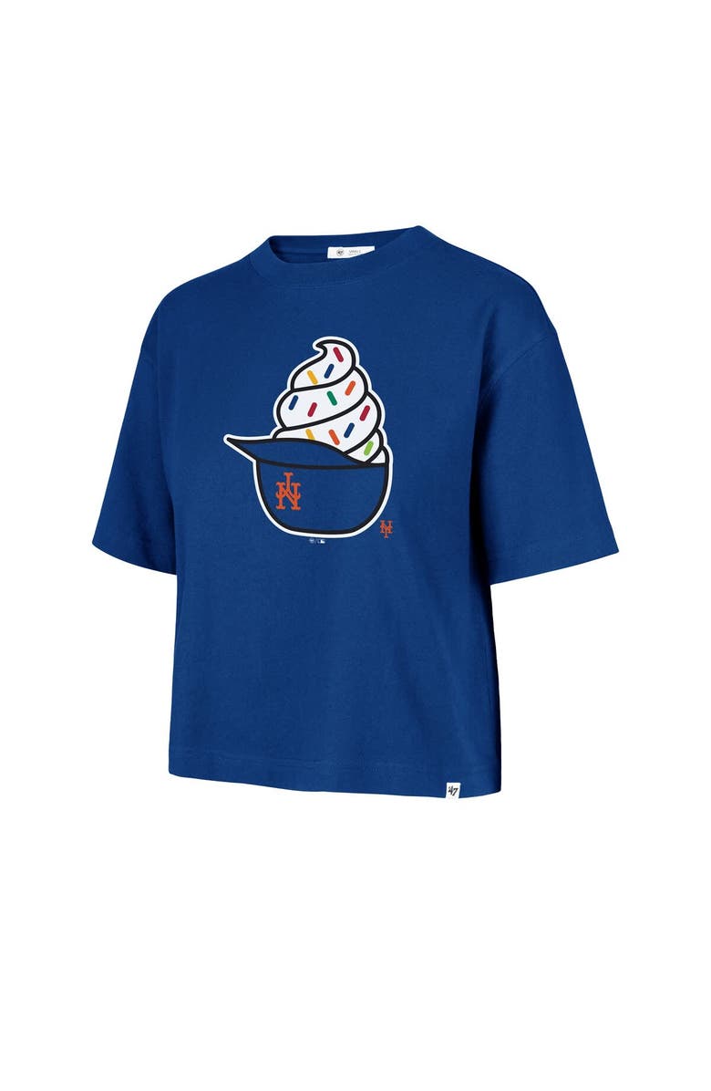 '47 Women's '47  Royal New York Mets Ice Cream Helmet T-Shirt, Alternate, color, Royal