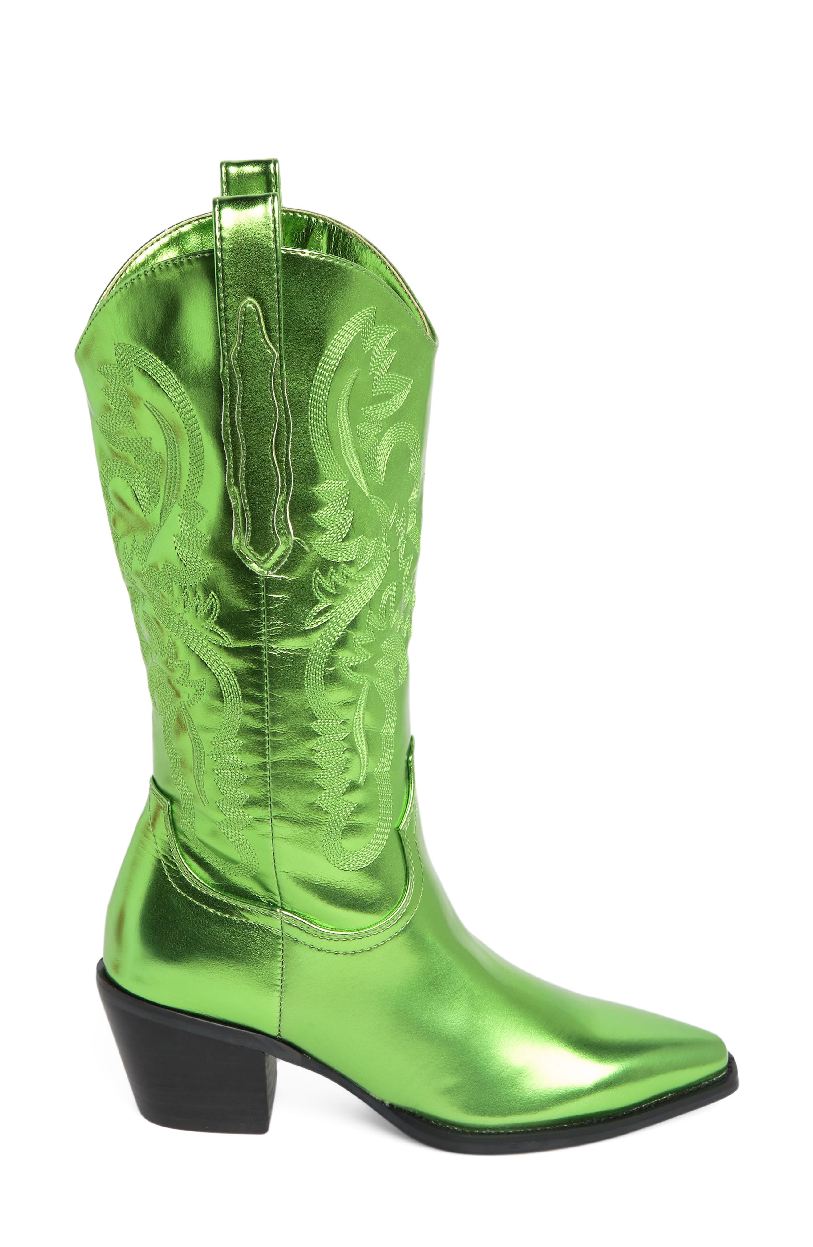 Danilo Western Boot, Alternate, color, GREEN METALLIC