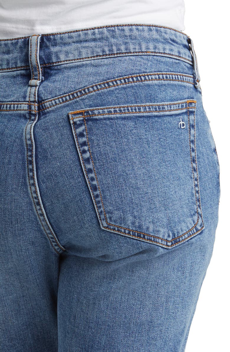 rag & bone Dre Distressed Low Rise Slim Boyfriend Jeans, Alternate, color,