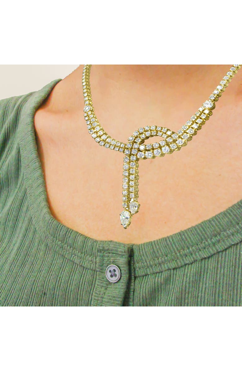 Haus of Brilliance 14k Yellow Gold 17.0 Cttw Diamond Double Row Lariat Tennis Necklace, Alternate, color, Yellow