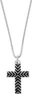 EFFY Sterling Silver Chevron Cross Pendant Necklace