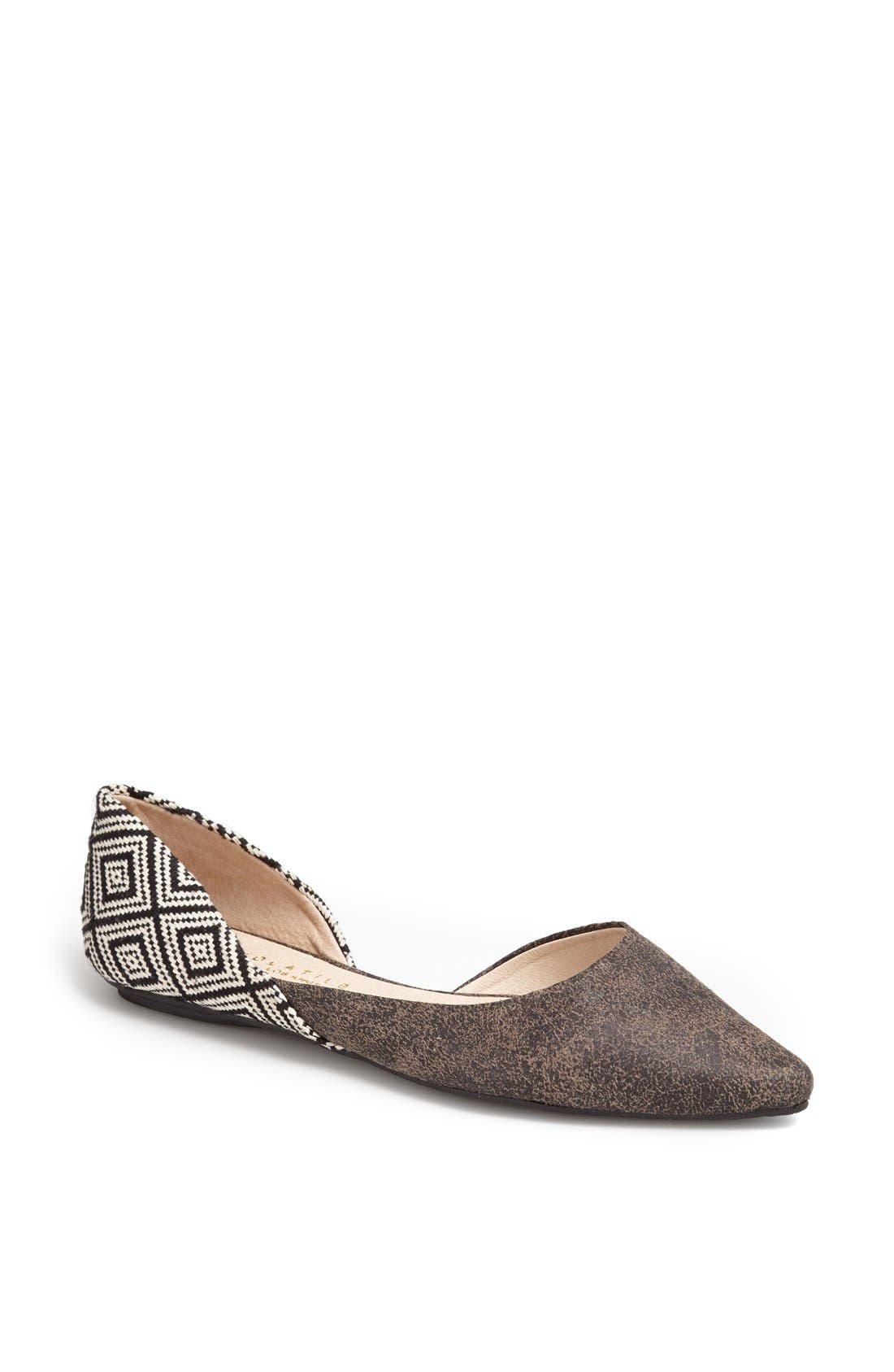 'Belina' Flat, Main, color, BROWN MULTI