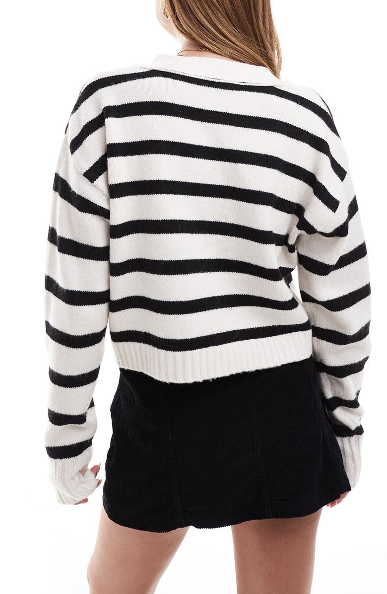 Miss Selfridge Stripe Boxy Cardigan, Alternate, color, 
