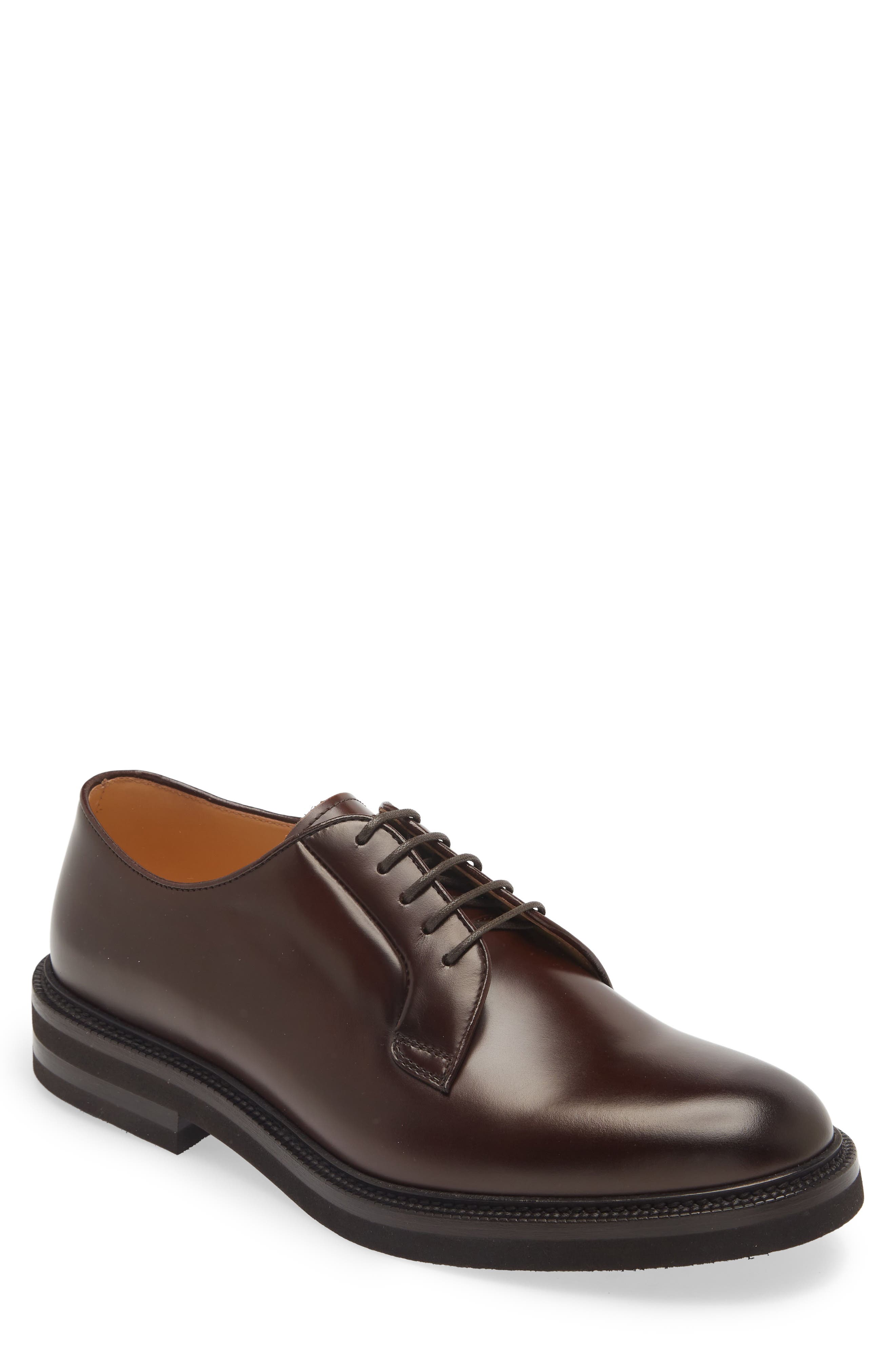 Brunello Cucinelli Leather Derby, Main, color, 