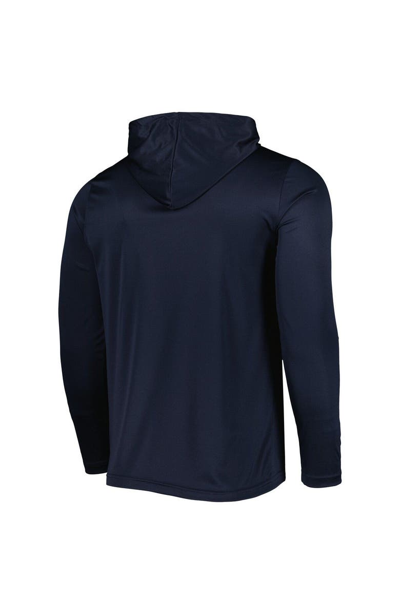 Champion Men's Champion Navy West Virginia Mountaineers Logo Long Sleeve Hoodie T-Shirt, Alternate, color, 