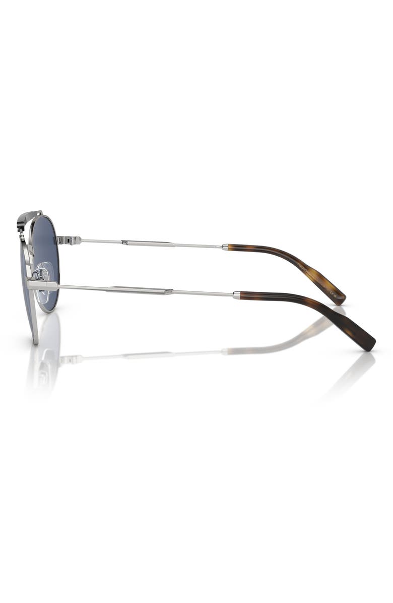 Dolce&Gabbana 51mm Round Sunglasses, Alternate, color, Silver