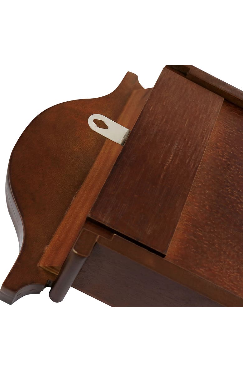 Bedford Clock Collection Jacob 22.75in Mahogany Chiming Pendulum Wall Clock, Alternate, color, Mahogany