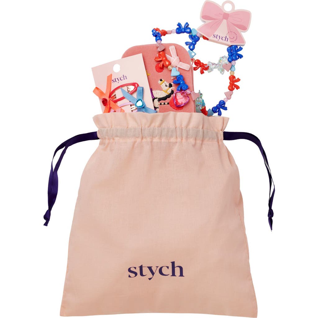 Stych Kids' Unicorn Jewelry Box And Accessories Gift Set In Pink