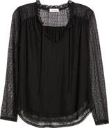 Loveappella Mesh Dot Top