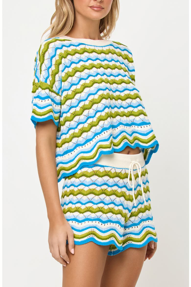 Sun Chaser Stripe Top, Alternate, color, ISLAND BREEZE