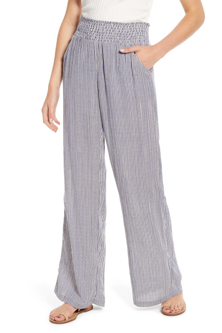 New Waves Stripe Wide Leg Pants, Main, color, WPR-WHISPER