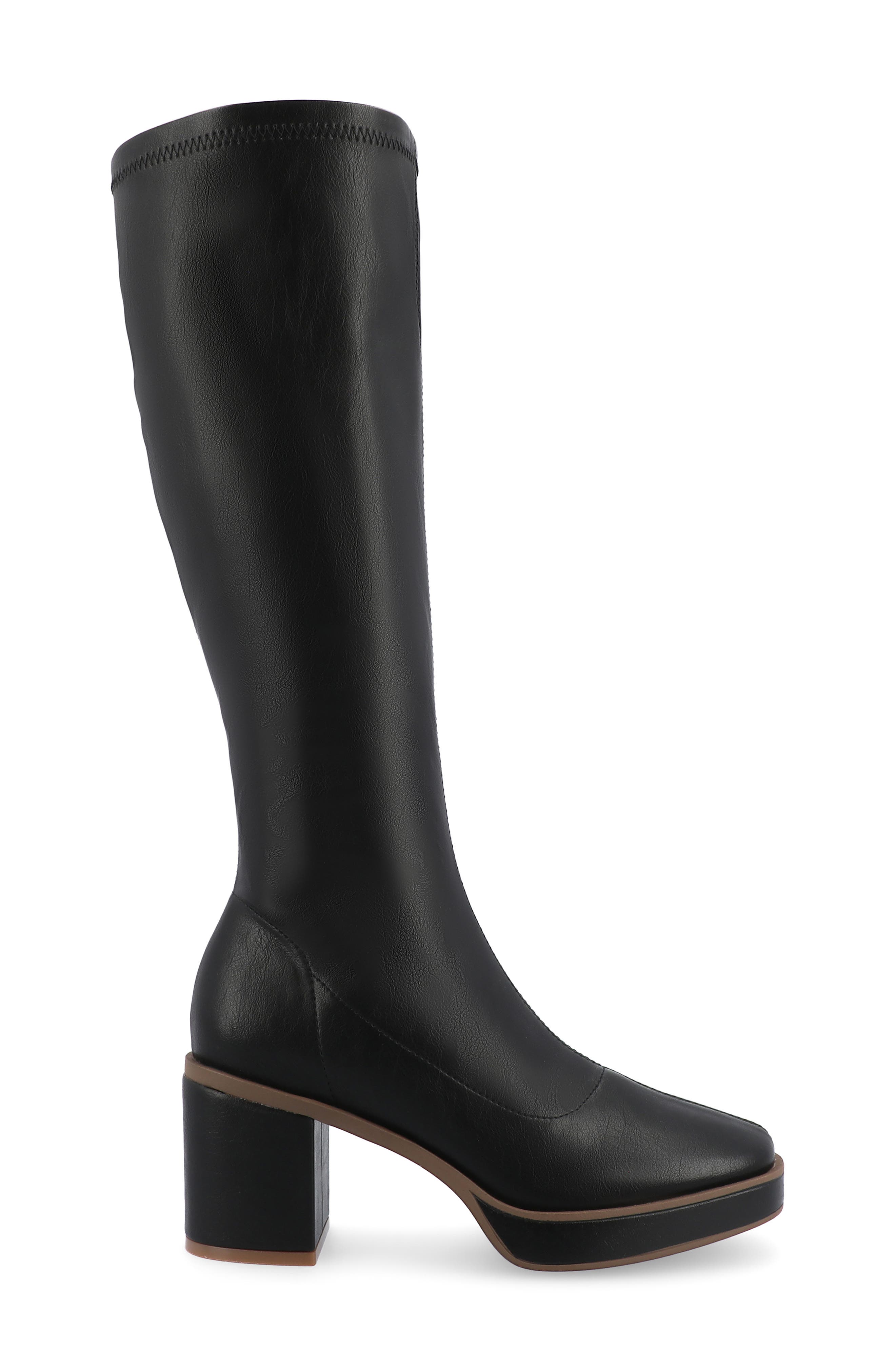 Journee Collection Alondra Knee High Platform Boot, Alternate, color, 