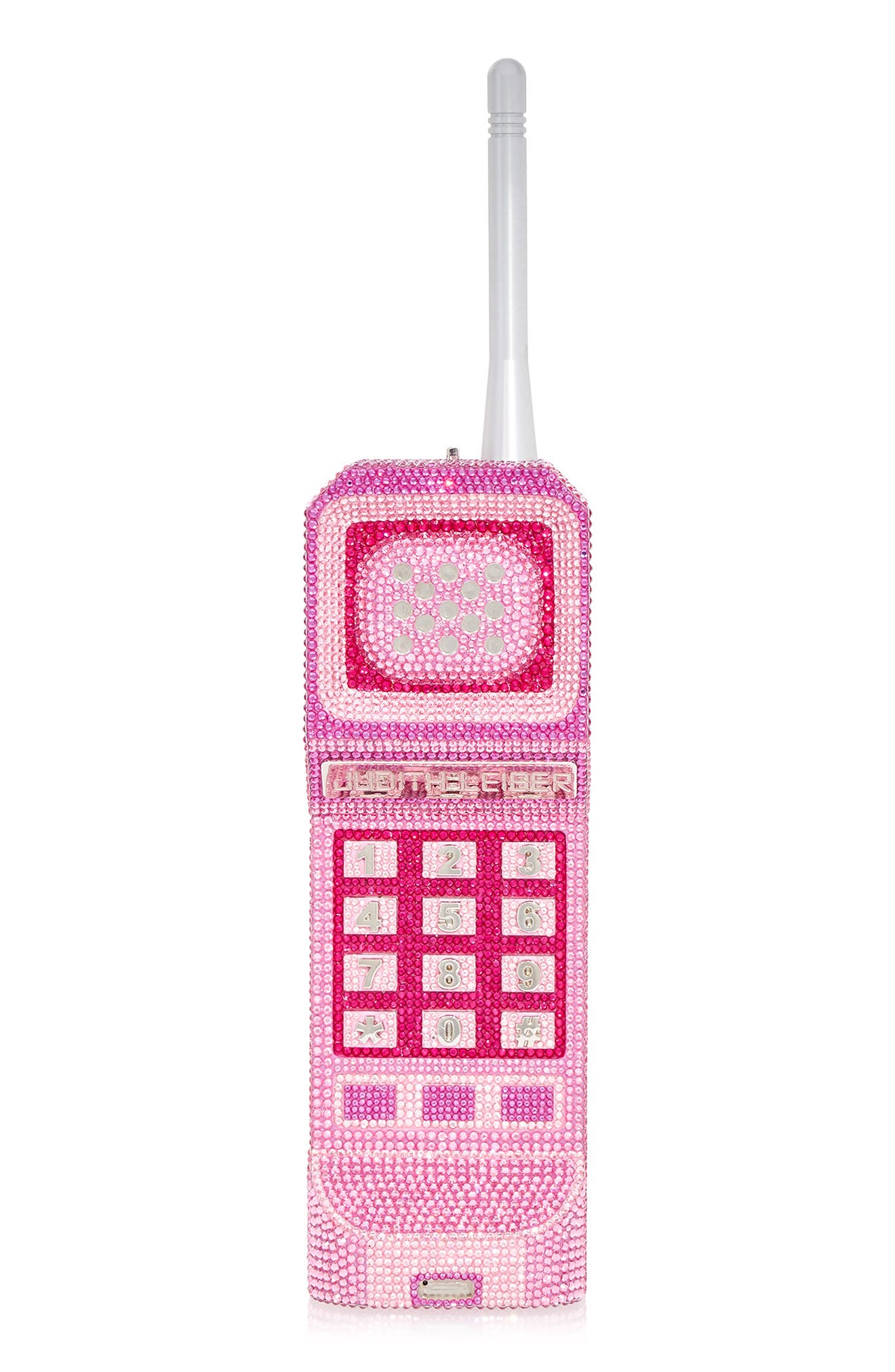 Judith Leiber Brick Cell Phone Crystal Clutch, Main, color, 