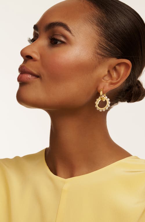 Ted Baker Lorrie Faux Pearl Double Link Drop Earrings In Gold Tone Pearl