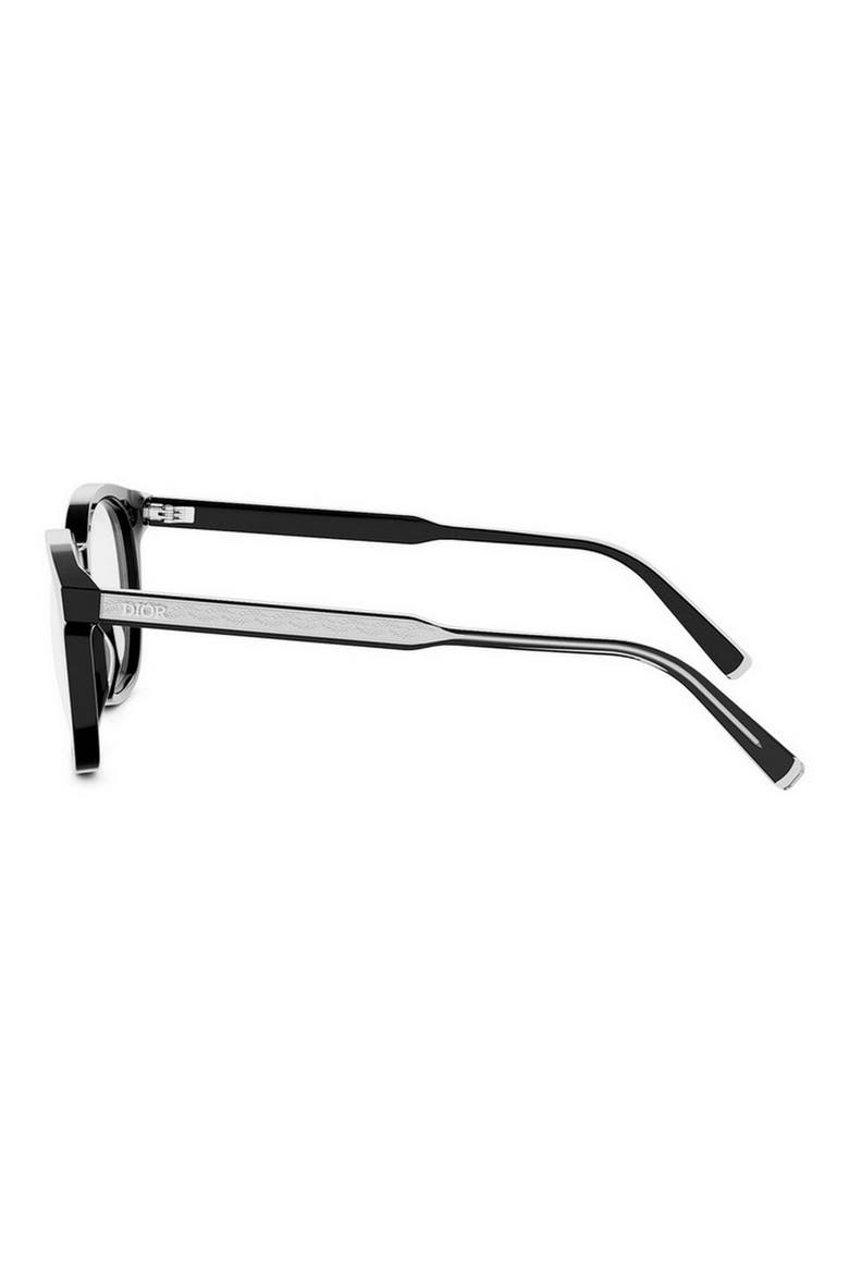 'DiorBotanica O S5I 52mm Square Optical Glasses, Alternate, color, BLACK/ CRYSTAL