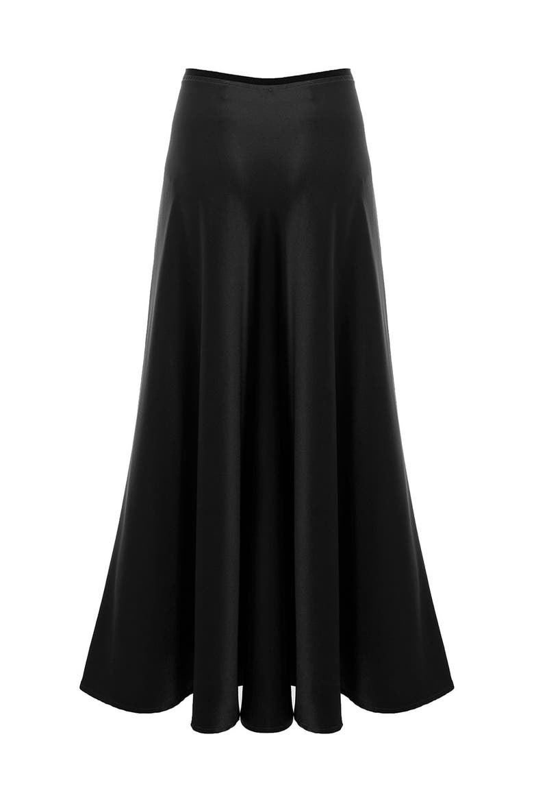 Justice A Line Midi Skirt, Alternate, color, BLACK