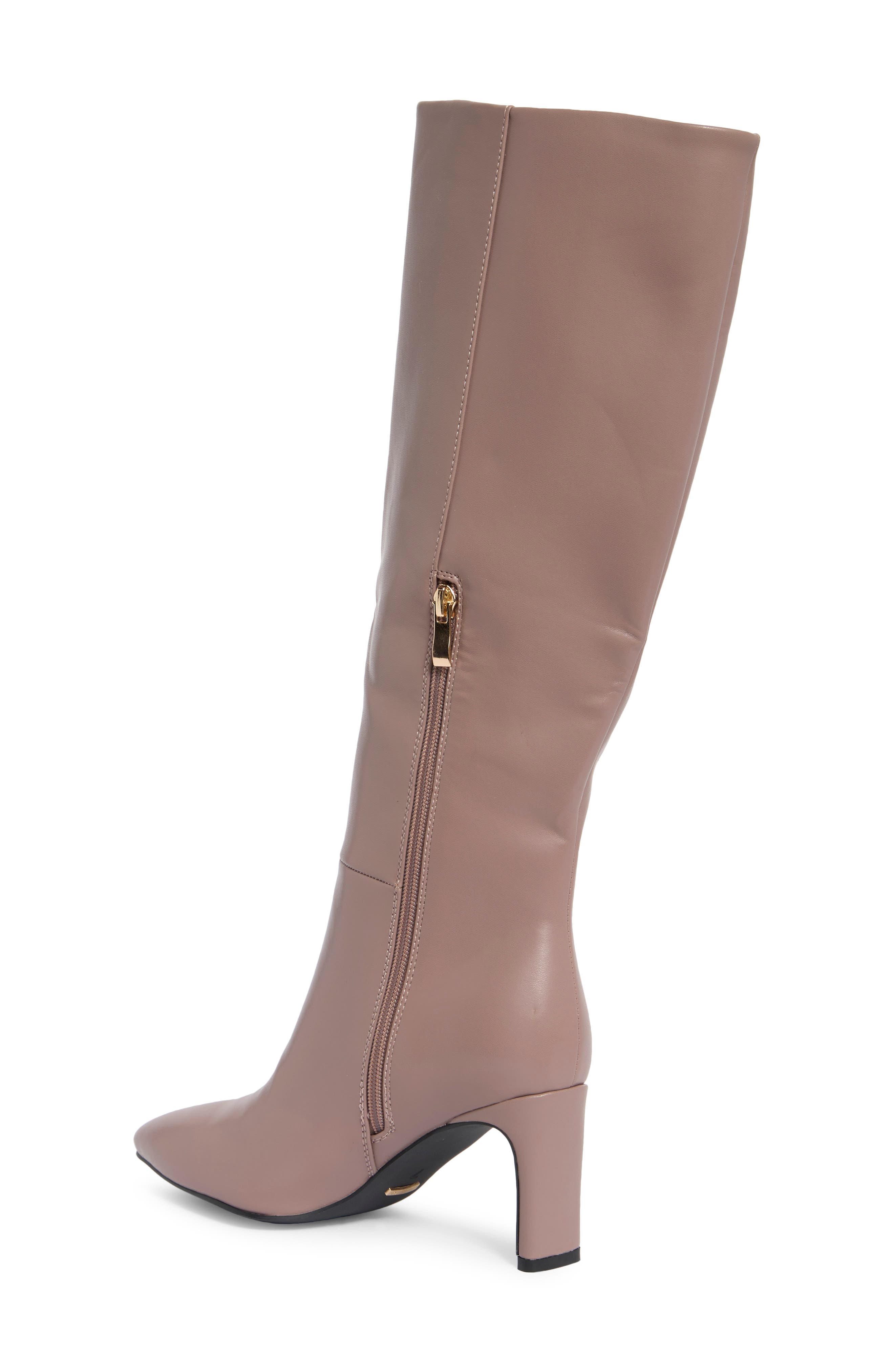Antoinette Faux Leather Knee High Boot, Alternate, color, MAUVE