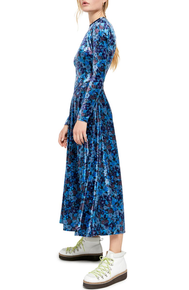 Free People Heartland Long Sleeve Velvet Midi Dress | Nordstrom Free People Heartland Long Sleeve Velvet Midi Dress | Nordstrom
