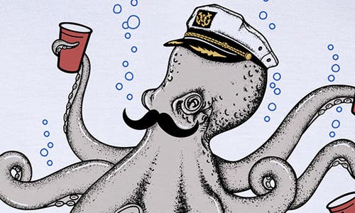 Riot Society Octopus Down The Hatch Graphic T-shirt