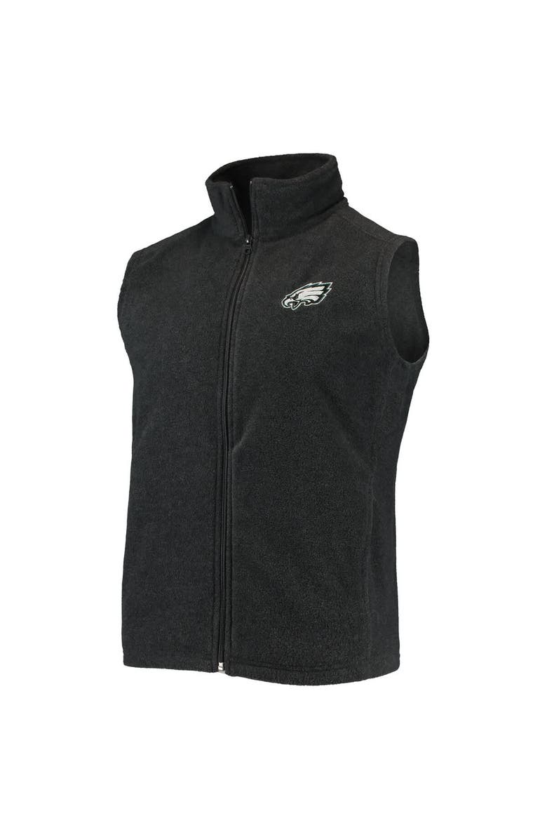 DUNBROOKE Men's Dunbrooke Heathered Charcoal Philadelphia Eagles Houston Fleece Full-Zip Vest, Alternate, color, Heather Charcoal