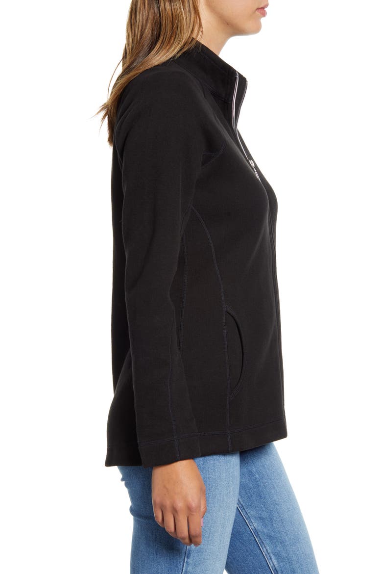 New Aruba Zip-Up Stretch Cotton Jacket, Alternate, color, BLACK
