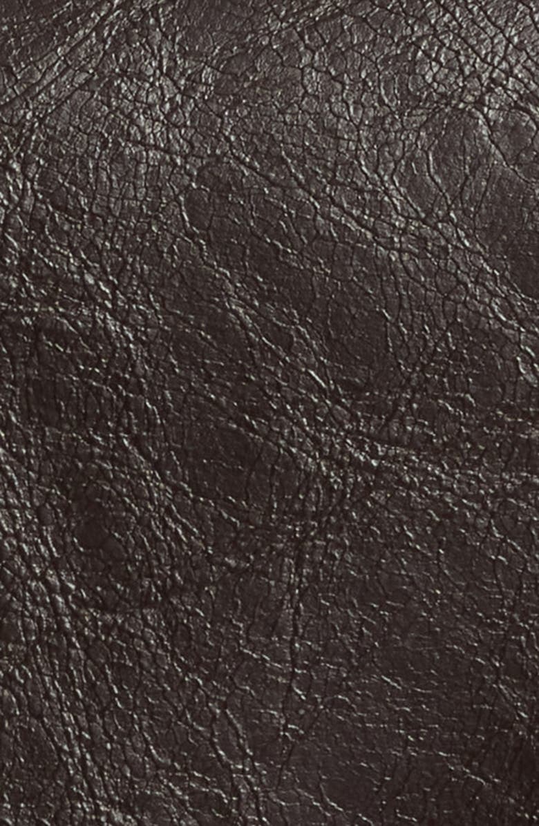 Anne Klein Faux Leather Crop Shirt Jacket, Alternate, color, 