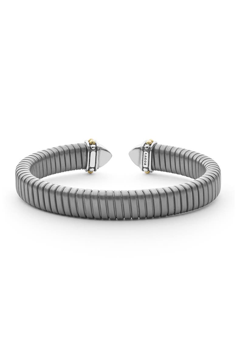 Men's Pointed Dome Cuff Bracelet, Alternate, color, TWO-TONE