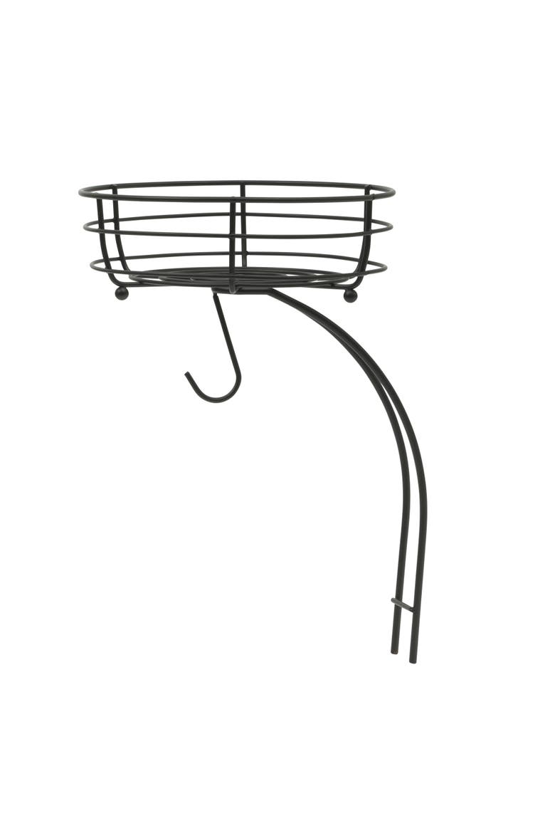 Harvest Season Two-Tier Metal Fruit Basket with Banana Hanger, Alternate, color, Black - 2 Tier