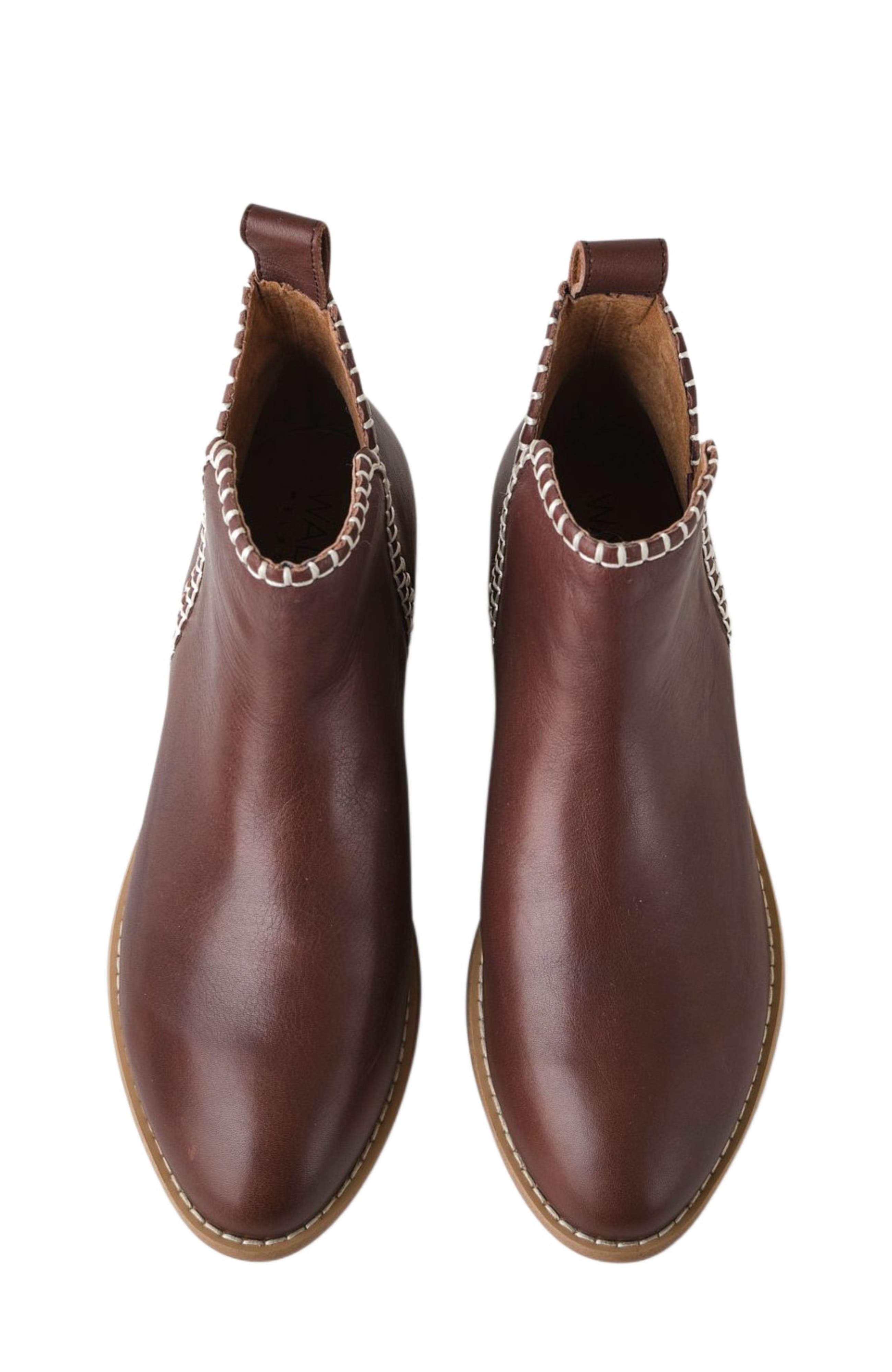 Walnut Melbourne Douglas Stitch Leather Boot, Alternate, color, 