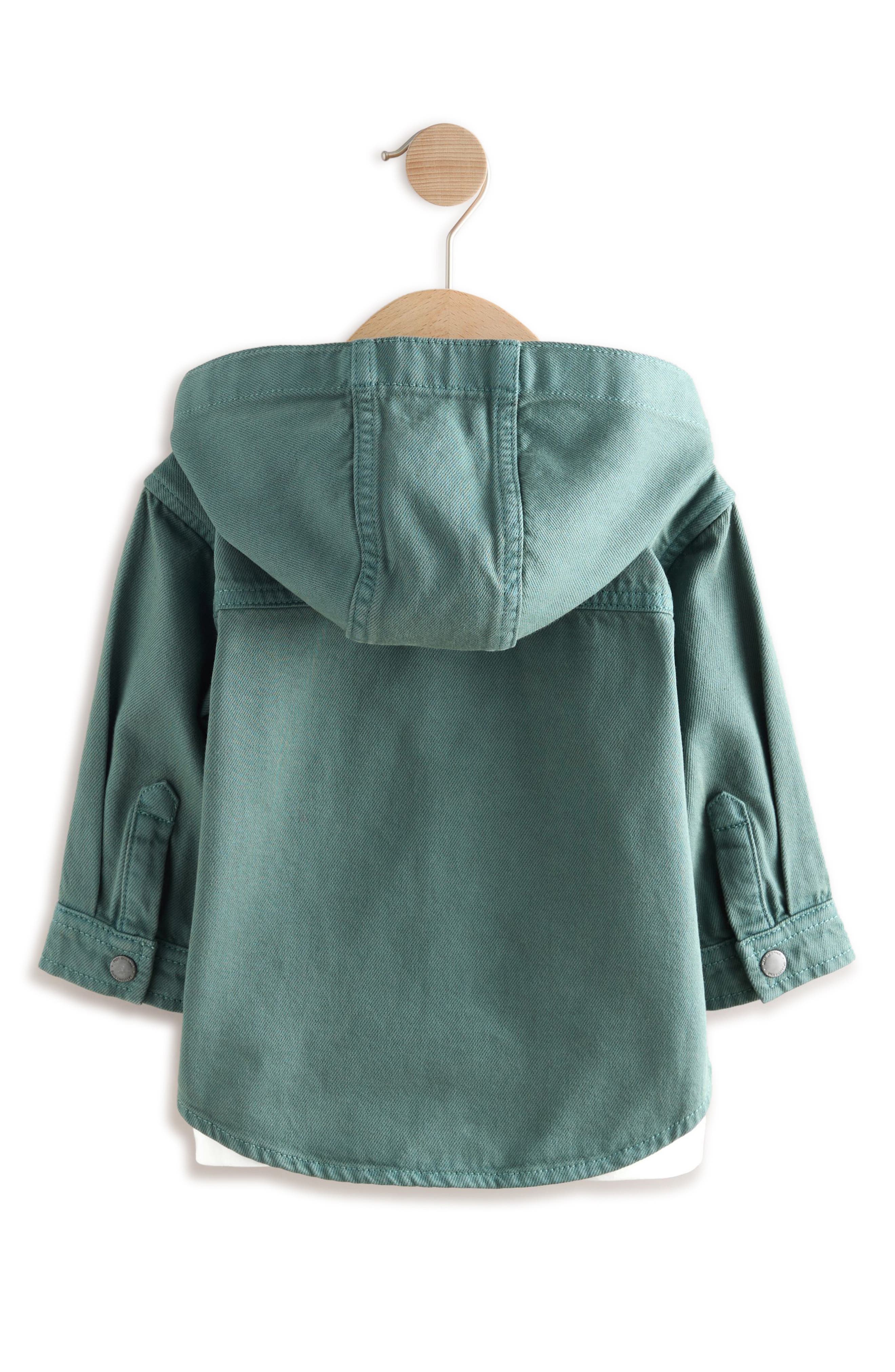 NEXT Kids' Hooded Cotton Shacket & Graphic T-Shirt Set | Nordstrom